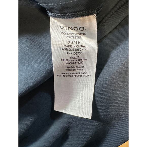 Vince V-Neck Maxi Slip Dress Midnight Blue Size XS  light Minimalist Elegant - Picture 7 of 8